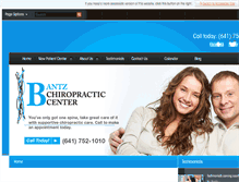 Tablet Screenshot of bantzchiropracticctr.com